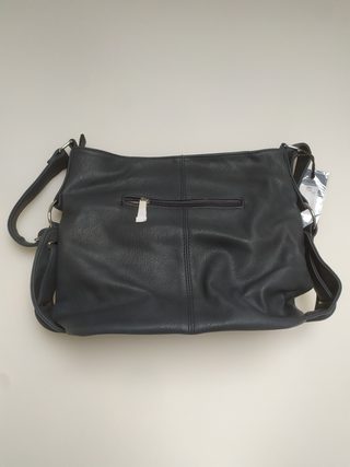 Modrošedá moderní crossbody dámská kabelka 67-MH