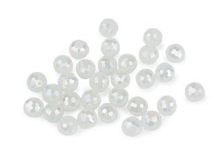 Skleněné korálky broušené ohňovky 12 mm s AB efektem