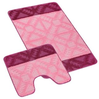 SADA BANY 60x100 + 60x50 cm - s výkrojem Růžová 810/001