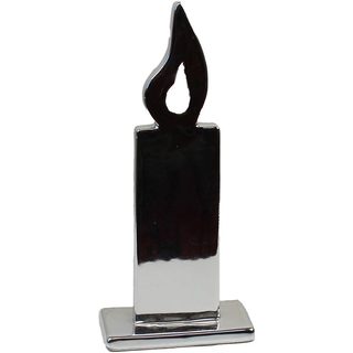 dekorace stříbrná svíčka, X0102 - 8 x 3,7 x 18 cm