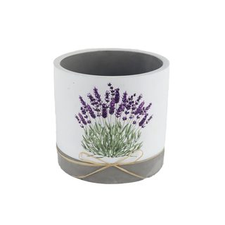 Obal na květiny kulatý levandule X5808/2 - dia 13,5 × 12,5 cm
