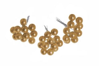 Lakované kuličky na drátku 1,2 cm, 36 ks - zlaté