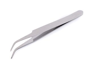 Kovová pinzeta délka 12,5 cm zahnutá