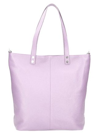 Kožená velká dámská shopper kabelka Juliette fialová