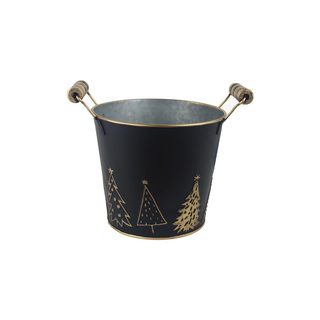 Vánoční květináč plechový K3910/2 - 15 cm