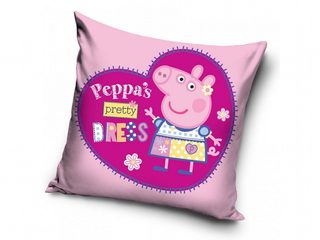 Polštářek Prasátko Peppa Modelka 40x40 cm