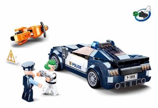 SLUBAN Town Auto policejní sportovní vůz 284 dílků + 2 figurky