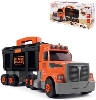Smoby B+D šroubovací kamion jeřáb s přívěsem (box + nářadí)