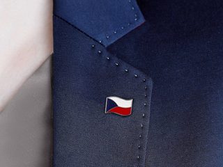Brož / odznak mini vlajka Česká republika