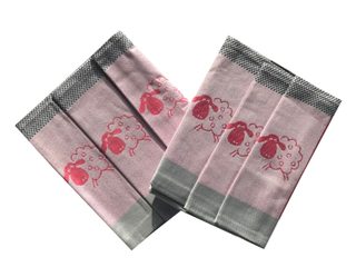 Utěrka Extra savá 50x70 Ovečky kostka červená - 3 ks