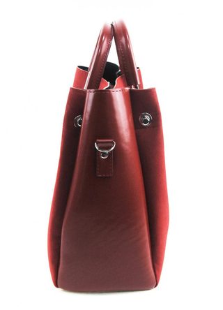 Elegantní dámská kabelka S728 červeno-bordová GROSSO