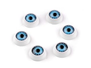 Plastové oči k nalepení Ø12 mm 6 kusů