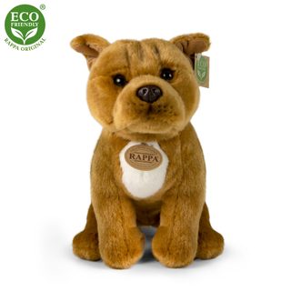 Plyšový pes stafordšírský bulteriér sedící, 30 cm