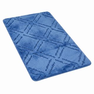 Koupelnová předložka kosočtverce modré