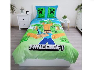 Povlečení Minecraft Jungle Fight svítící efekt 140x200, 70x90 cm