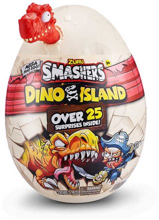 Smashers Dino Island Egg (dinosaurus ve vejci, sliz, doplňky – velké balení)