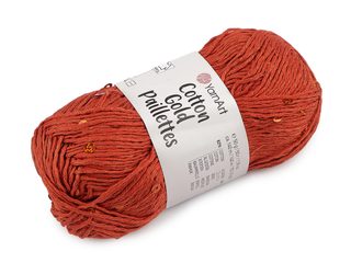 Pletací příze Cotton Gold Paillettes s flitry 50 g