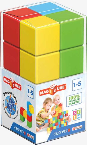 GEOMAG Magicube Green Line Eco kostky barevné 8ks STAVEBNICE