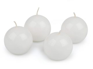 Svíčky koule v tubě 4 ks Ø4,5 cm