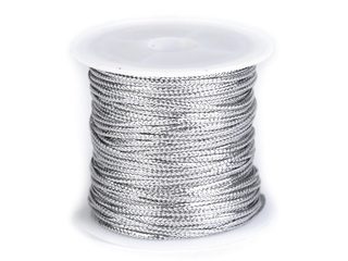 Plochá šňůrka s lurexem šíře 1,1 mm návin 30 metrů