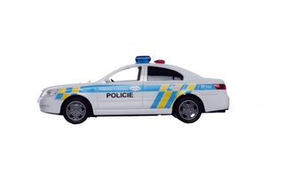 Auto policie plast 15cm na baterie se zvukem se světlem na setrvačník