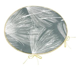 Sedák Adéla kulatý hladký Šedá,Bílá 79/234 průměr 40 cm
