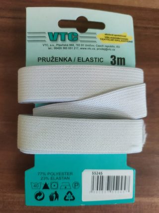 Pruženka plochá 20 mm - karta 3 metru