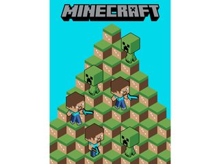 Dětská fleecová deka Minecraft Blocs 100x150 cm