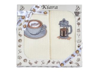 Dárková sada utěrek KIARA Šálek a moka konvička 50x70 cm, 2 ks