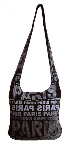 Moderní crossbody taška PARIS s šedým potiskem