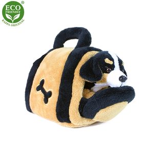 Plyšový Bernský salašnický pes v boudě 15 cm ECO-FRIENDLY