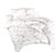 Povlečení krep Kvítí pudrové na bílém 140x200, 70x90 cm