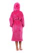 Dětský župan s kapucí huňatý růžová