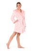 Krátký dámský župan s kapucí Flora růžová perla 48 56 3053