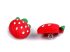 Knoflík 3D jahoda velikost 34"  25 kusů