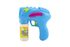 Pistole bublifuk s náplní plast 15cm na baterie asst 2 barvy na kartě