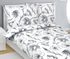 Povlečení flanelové Bílá,Šedá 12/935 140x200, 70x90 cm