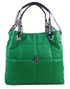 Velká dámská kabelka přes rameno v prošívaném designu zelená