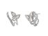 Náušnice z nerezové oceli s broušenými kamínky květ