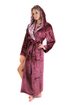 Župan s kapucí Flora mauve wine 39  56 4853
