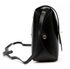 Kožená moderní malá dámská crossbody kabelka černá
