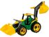 Traktor na písek se lžící a bagrem zelenožlutý plast