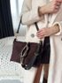 GROSSO Čokoládově hnědá kabelka přes rameno / crossbody