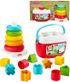 Fisher Price Baby Herní Set - Kostky a Pyramida - 2v1 Vkládací + Navlékací Kroužky