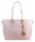 Elegantní růžová velká dámská kabelka přes rameno