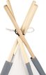 Dětské teepee 120×120×150 cm (šedé, okno)