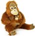 PLYŠ Opice orangutan 28cm set s mládětem Eco-Friendly *PLYŠOVÉ HRAČKY*