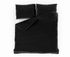 Saténové prodloužené povlečení s proužkem 140x220, 70x90cm ČERNÉ