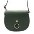 GREGORIO Kožená dámská crossbody kabelka tmavě zelená