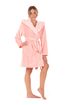 Krátký dámský župan s kapucí Flora růžová perla 48 56 3050